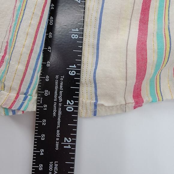 Peyton & Parker Girls Peasant‎ Top Multicolor Stripe Ruffle Short Sleeve L 14 - Picture 11 of 12